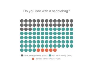 how many cyclists ride with saddlebags?